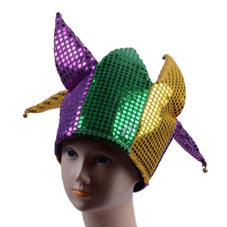 Add to CompareShare New funny multicolor Halloween Jester Clown Mardi Gras Party Costume Hat
