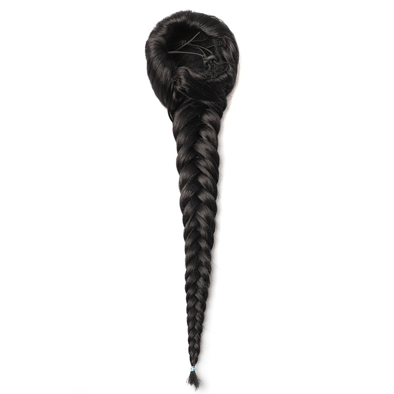 Clip in Ponytail Extension Drawstring Wrap Around Fishbone wig