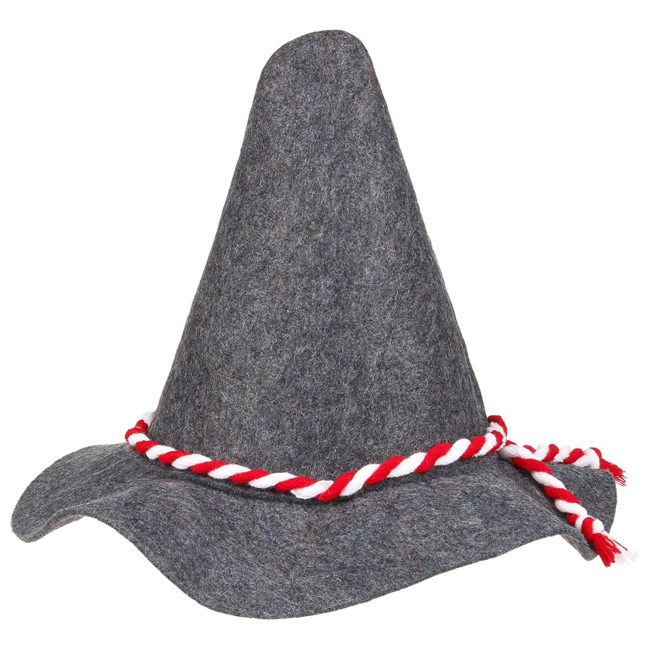 Traditional oktoberfest Bavarian hat made from 5 mm-thick quality felt