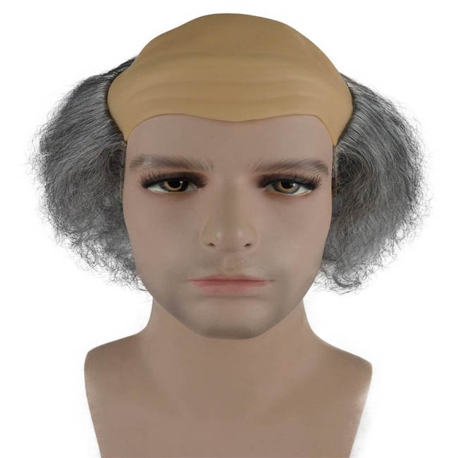 2019 new bald wig with grey hair