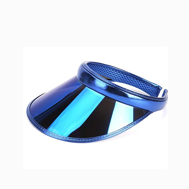 Fashoin pvc visor cap plastic sun hat