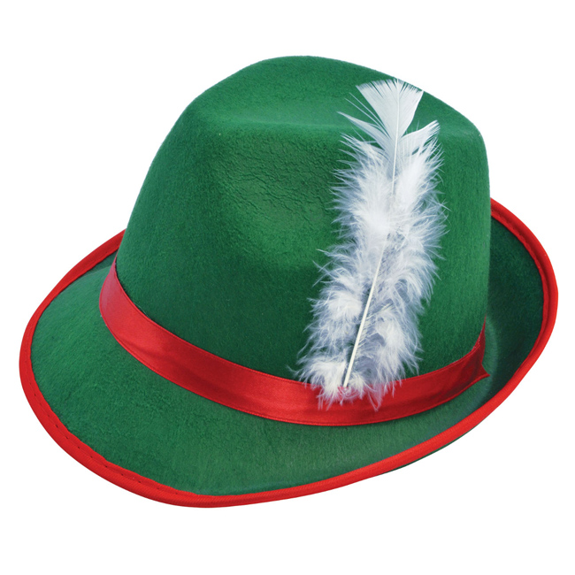 Add to CompareShare Wholesale green oktoberrfest bavarian hat with red band and feather
