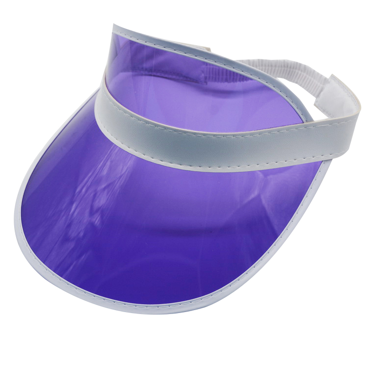 Fancy Design Fashion UV Protection purple visor customer purple Plastic Sun Visor hat