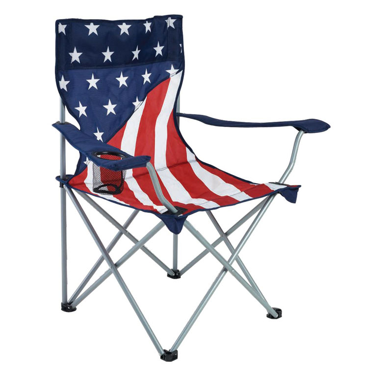 Folding chair stars and stripes caming chair