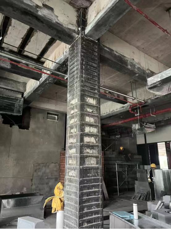 碳纤维加固现场