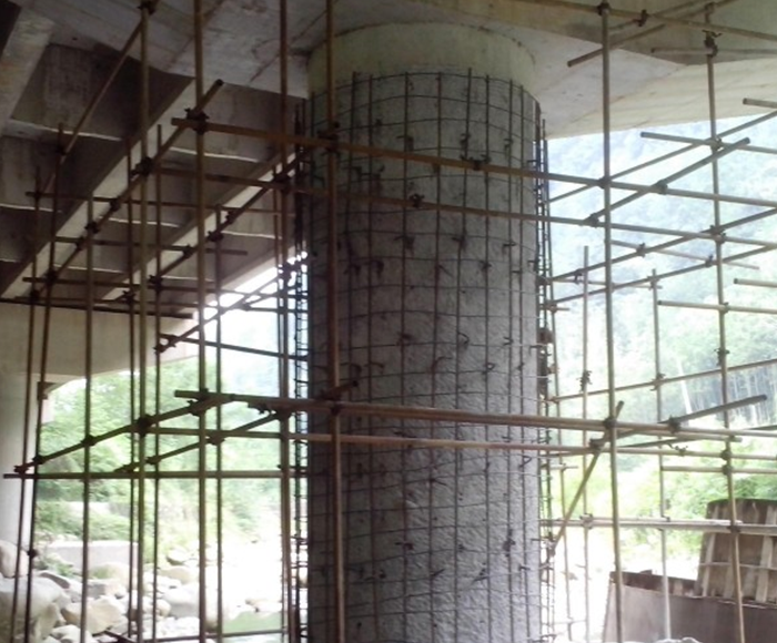 柱砼加大截面加固