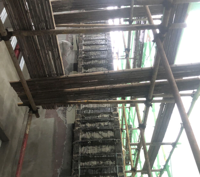 含谷柱子包钢加固