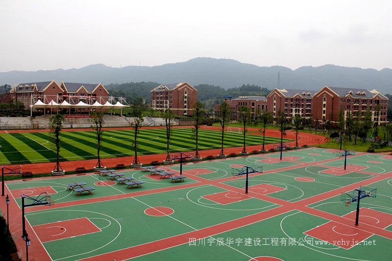 宜宾天立中学部运动场全景