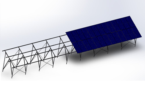 双立柱地面支架