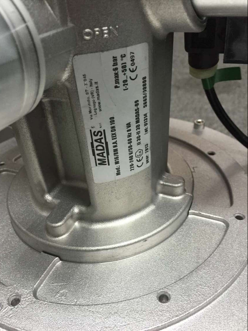 M16/RM N.A. DN100防爆常开型燃气紧急切断安全电磁阀