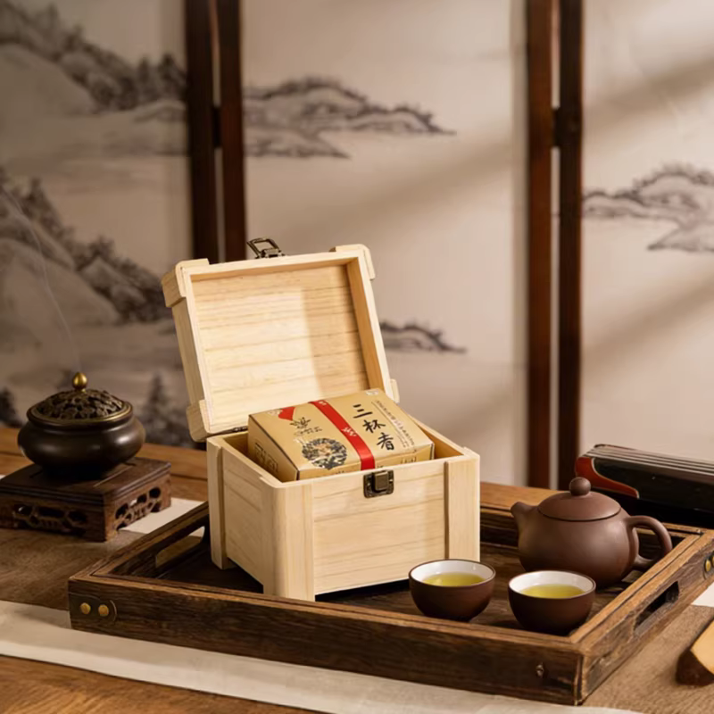 三杯香绿茶礼盒装250g明前茶老茶树精品春茶绿茶礼盒包装茶香醇厚