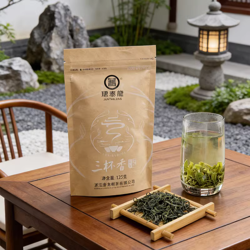 泰顺泰龙三杯香绿茶新茶叶茶明前高山茶经久耐泡茶香醇厚125g袋装