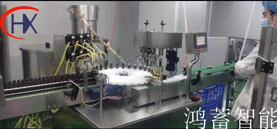 口服液六頭灌裝雙頭封口一體機（武漢鴻蓄）