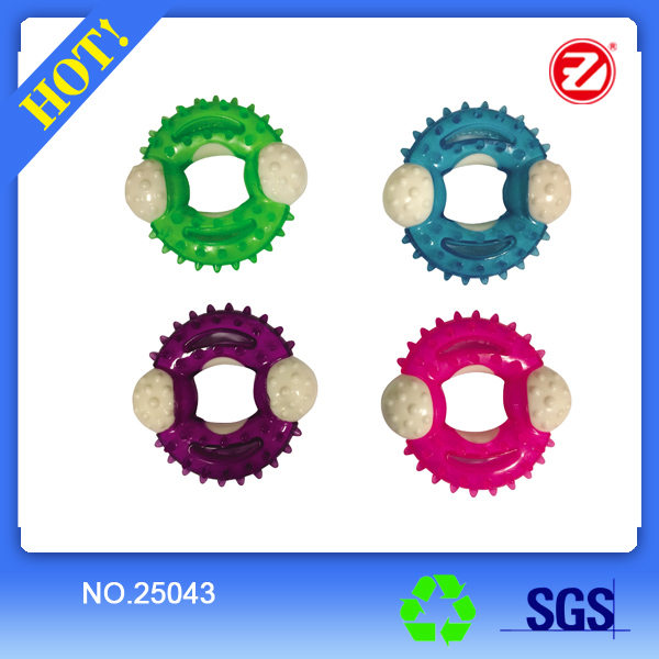 Nylon TPR dog toy ring shape 25043
