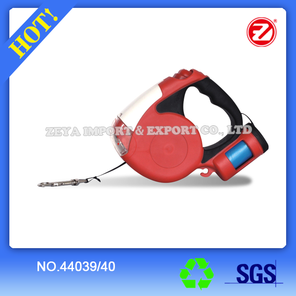 Retractable Dog Leash with Waste Bags and LED Light 44039/40