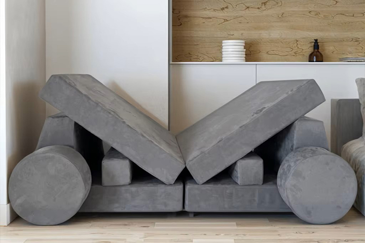 Comfort Couch with Armrest and Circles