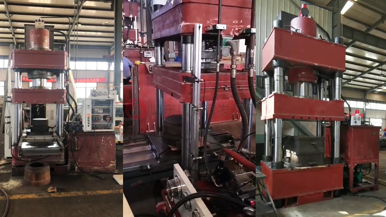 刹车片液压机试机