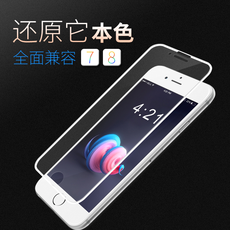 IPHONE8/8PLUS曲面3D软边碳纤维保护膜