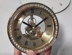 工艺品钟表直径116mm透视钟头安装孔径要求
