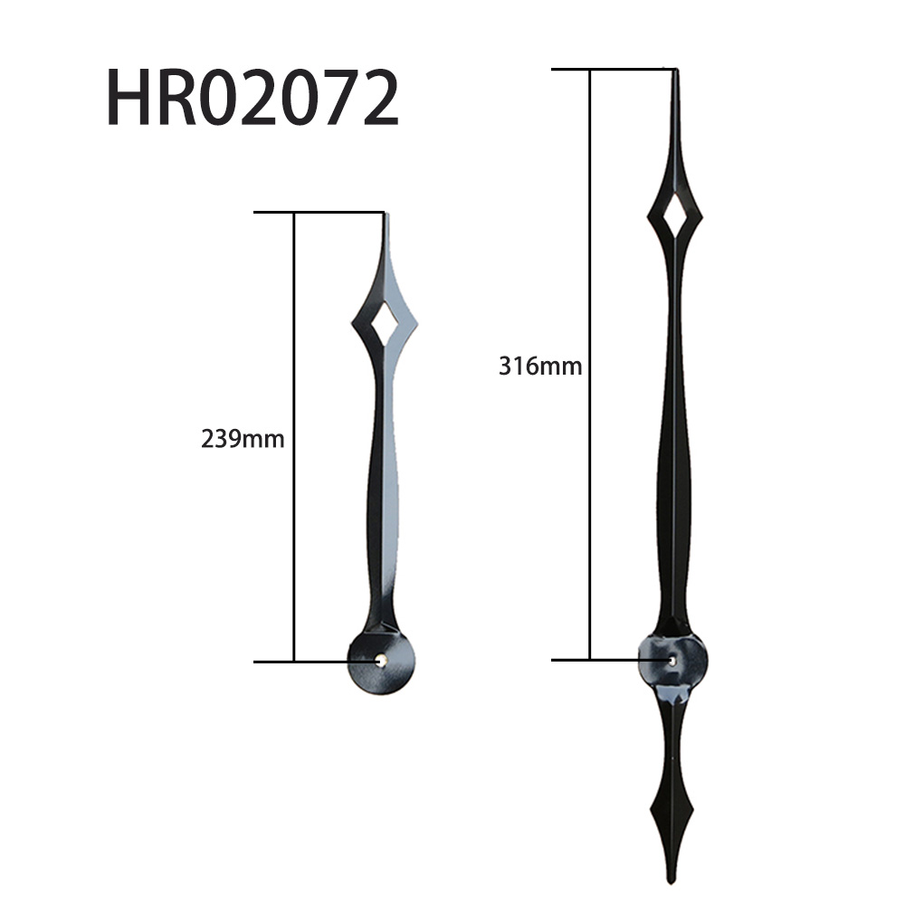 HR02072黑时分针方孔加铜套