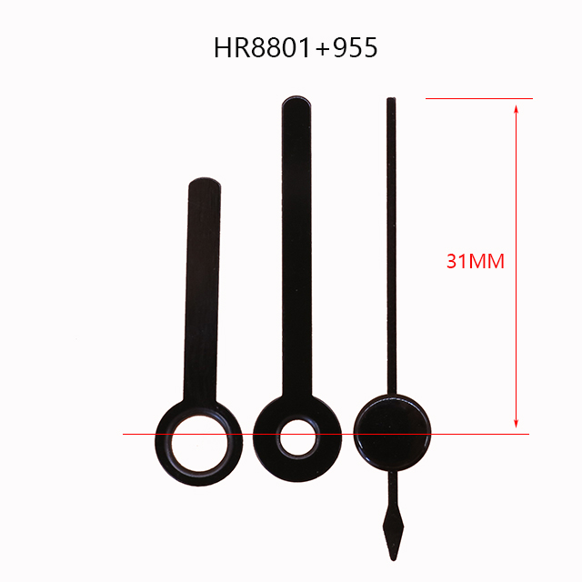 长度31mmHR8801石英钟金属钟针配秒955秒针