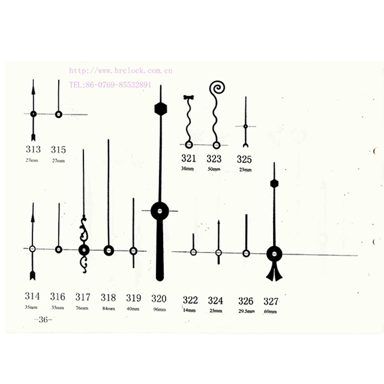HR313-327秒针
