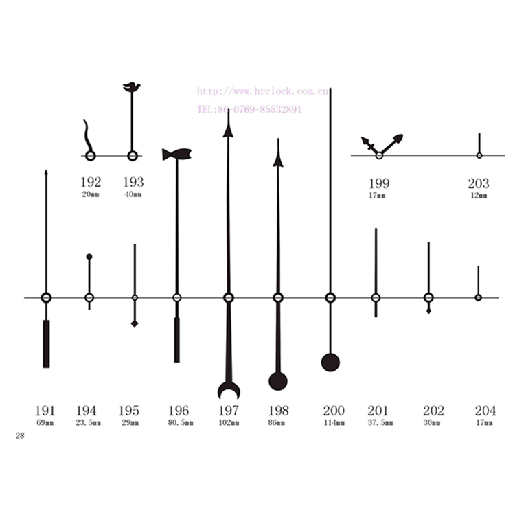 HR191-204秒针