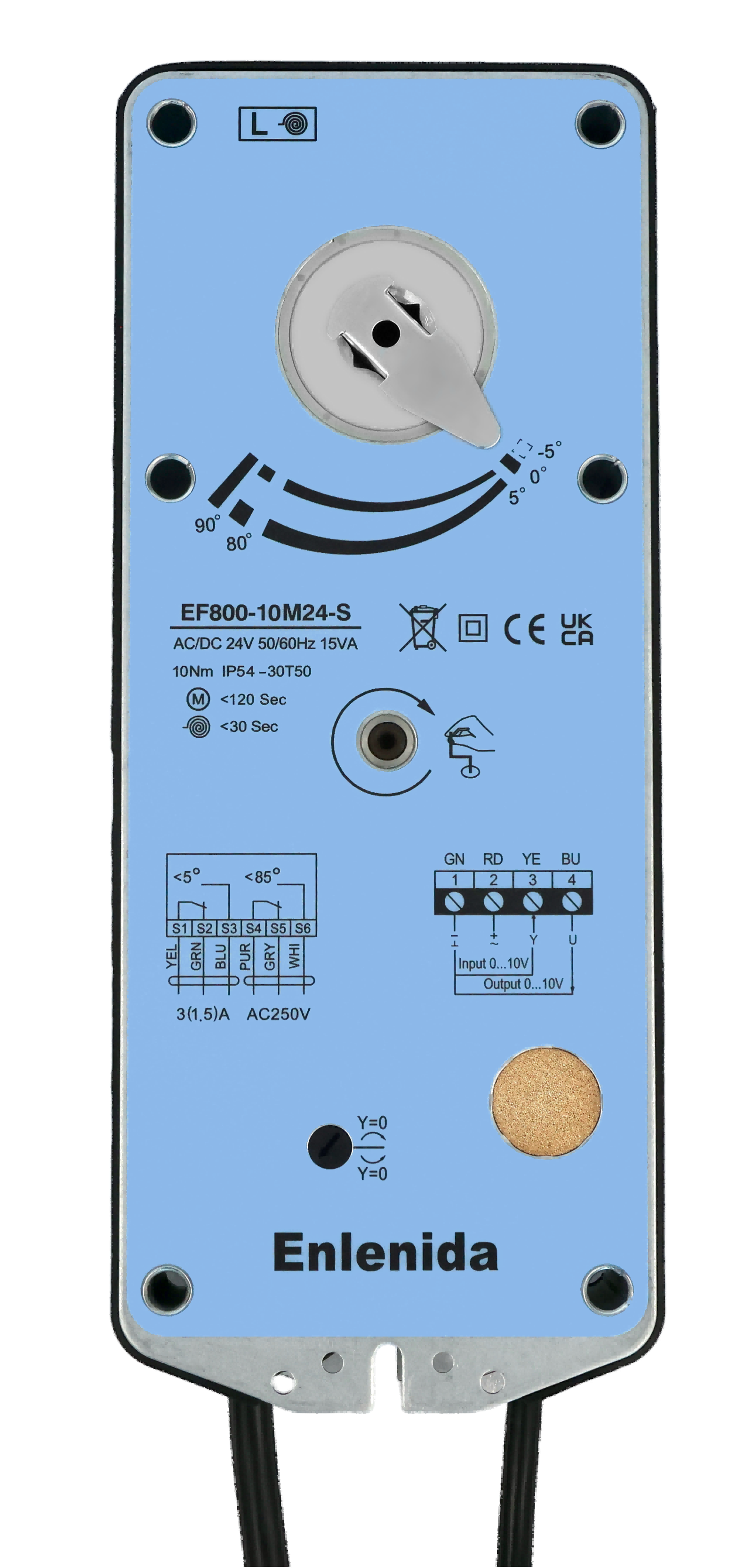 EF800  Series  10Nm Spring Return Fire and Smoke Damper  Actuators