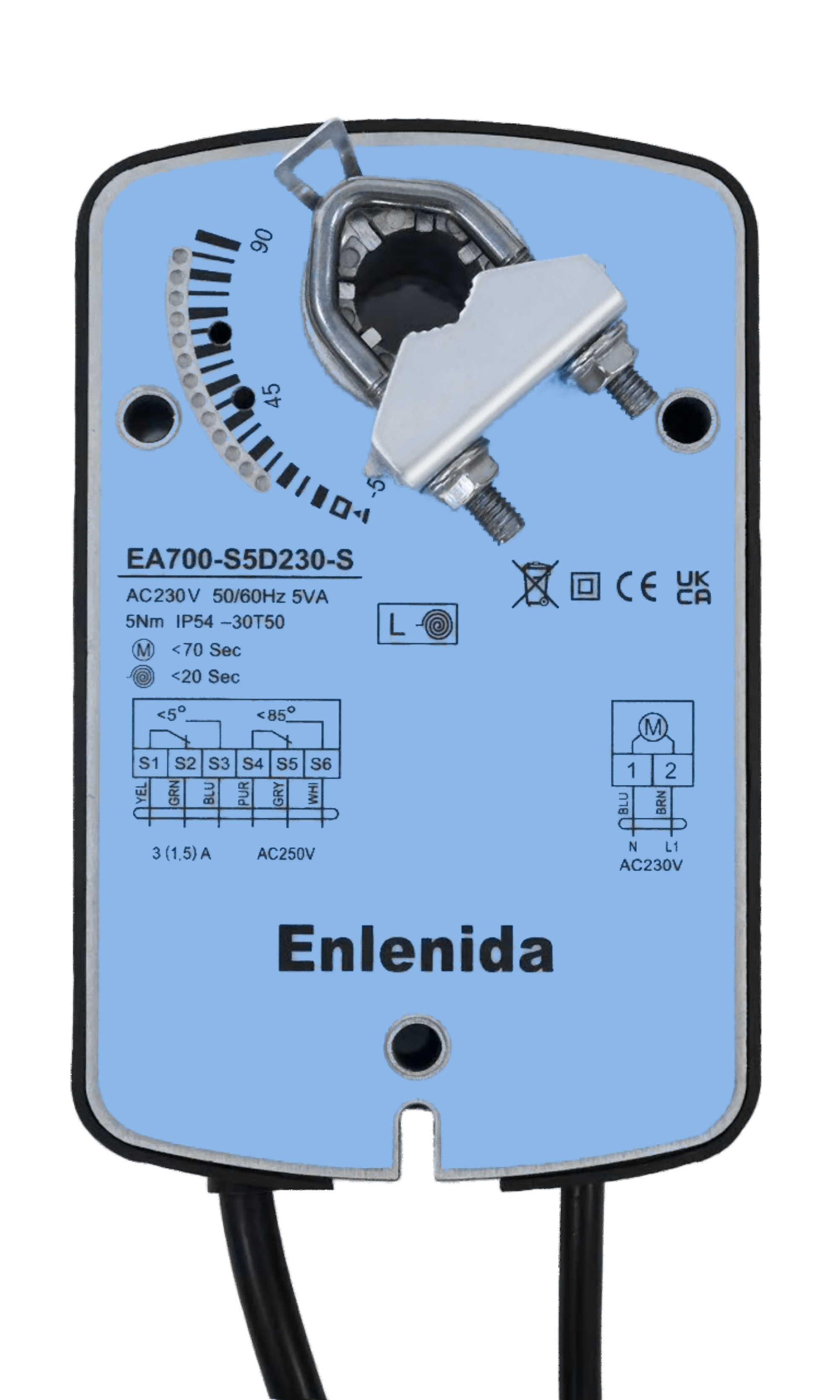 EA700 Series 5Nm Spring Return Damper Actuators