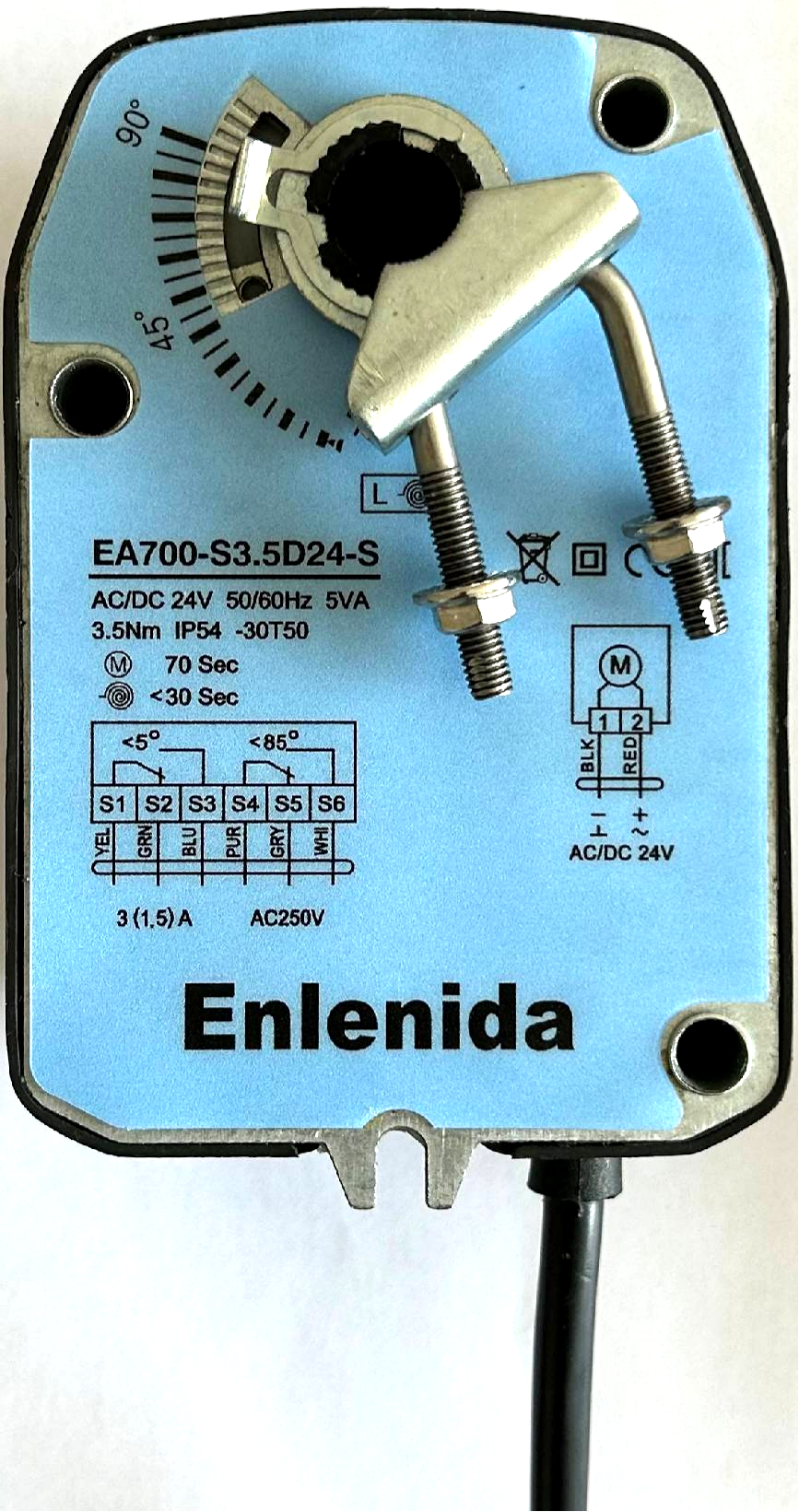 EA700系列弹簧复位3.5Nm风阀执行器