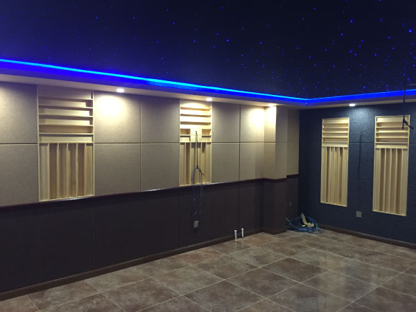 杭州影音室豪华杜比全景声7.2.4声道家庭影院系统设计案例