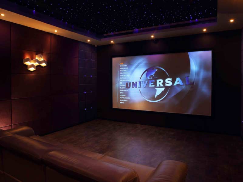 天津别墅独立家庭视听室设计案例（新湖香格里拉）