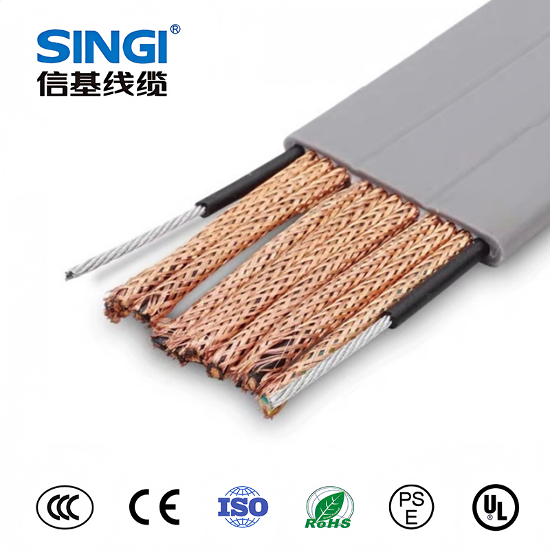 TVVBPG 带钢丝电梯随行扁电缆