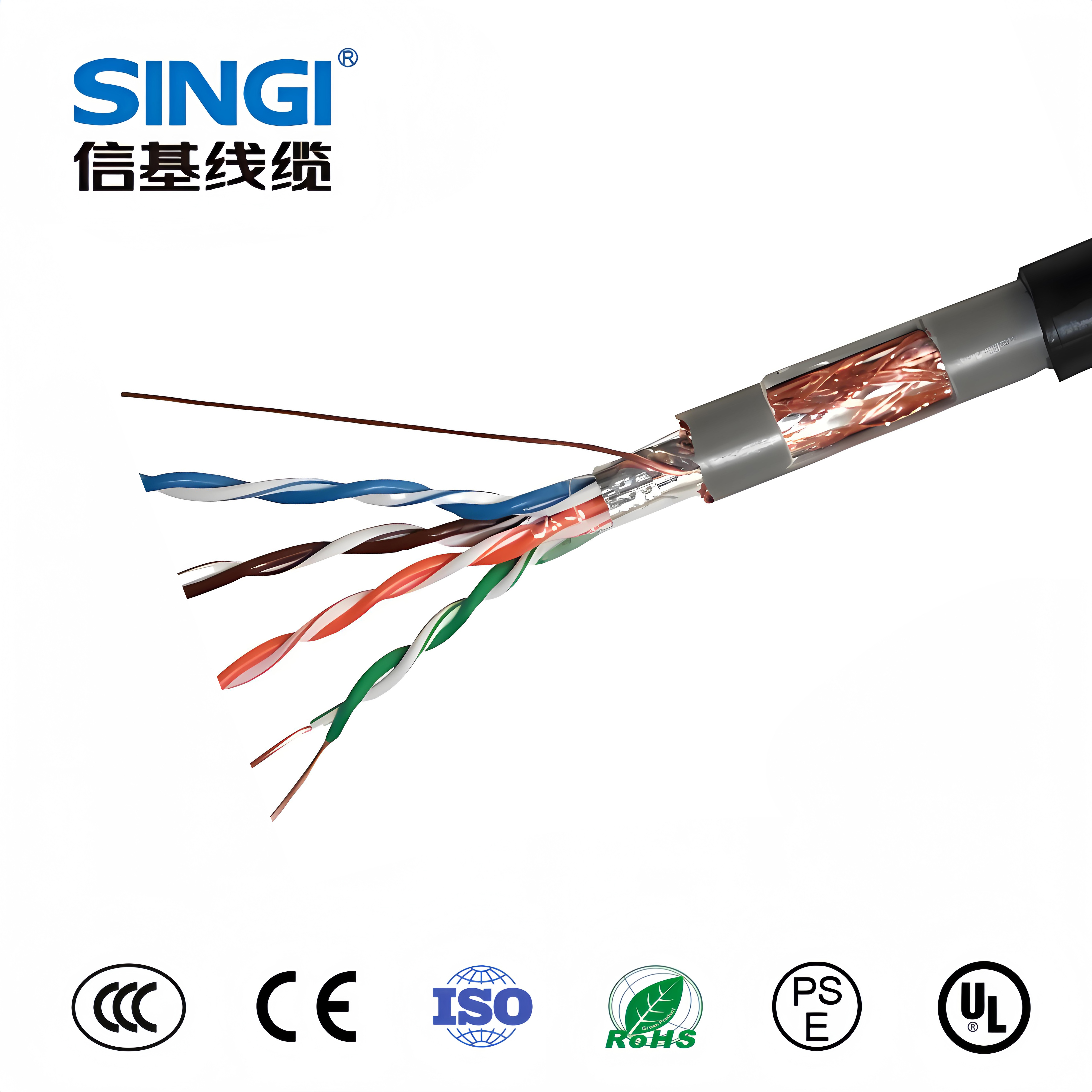 CAT5E  S/FTP型双护套双屏蔽室外网线