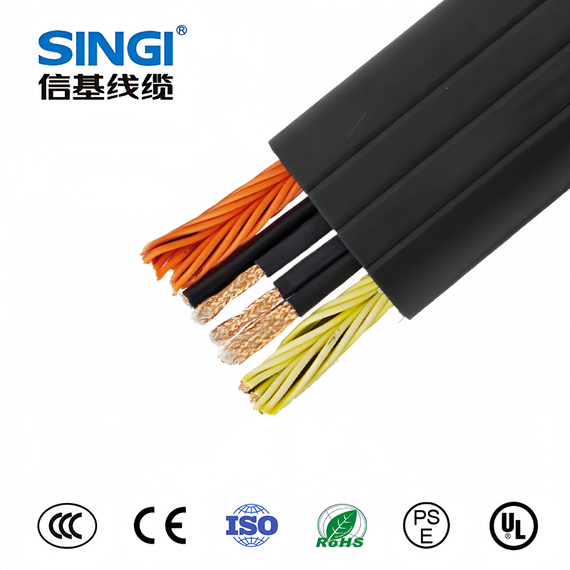 (H)05VE7A7VH6-F 70℃ 300V/500 电梯控制扁电缆