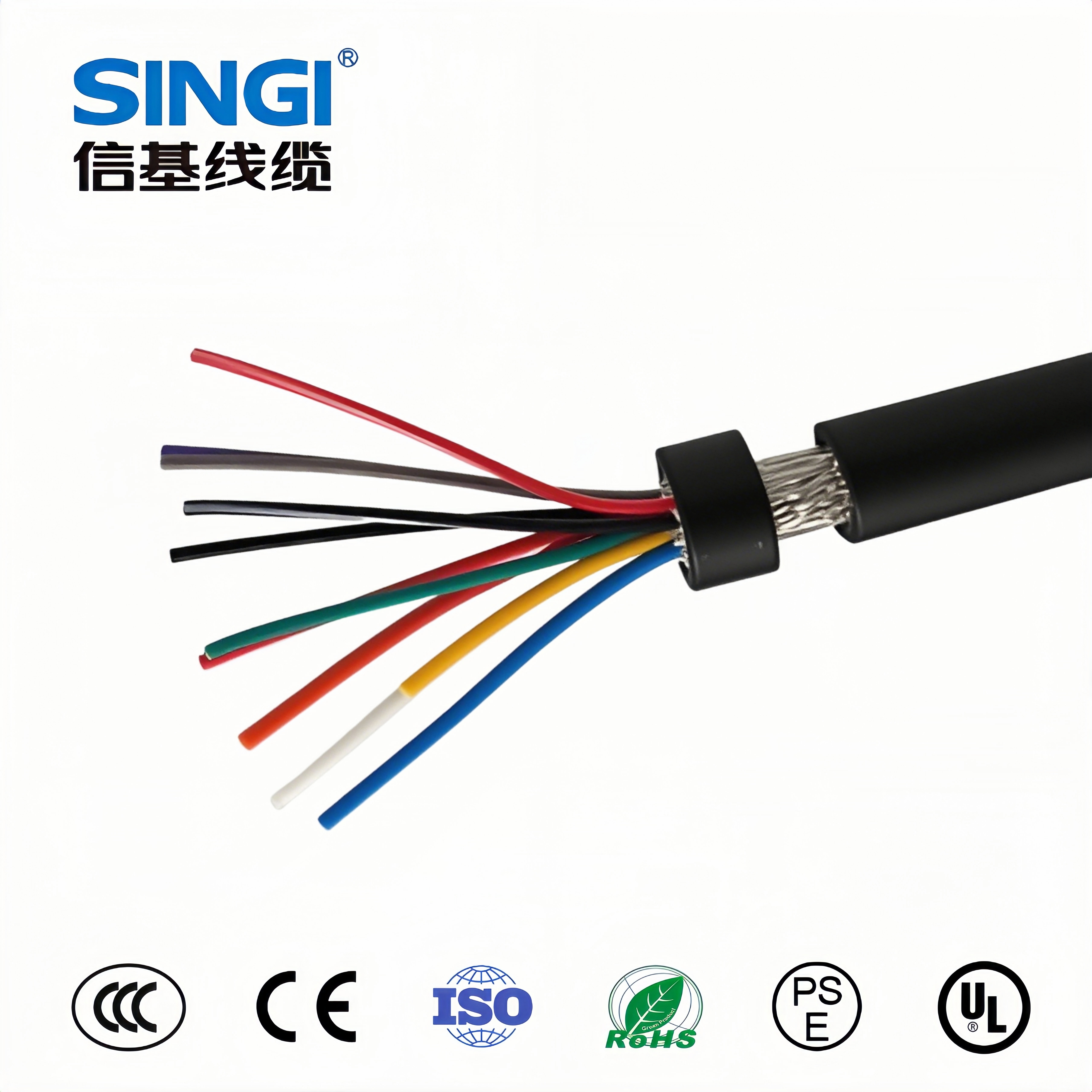 UL2464  80℃ 300V PVC多芯电缆 (屏蔽)