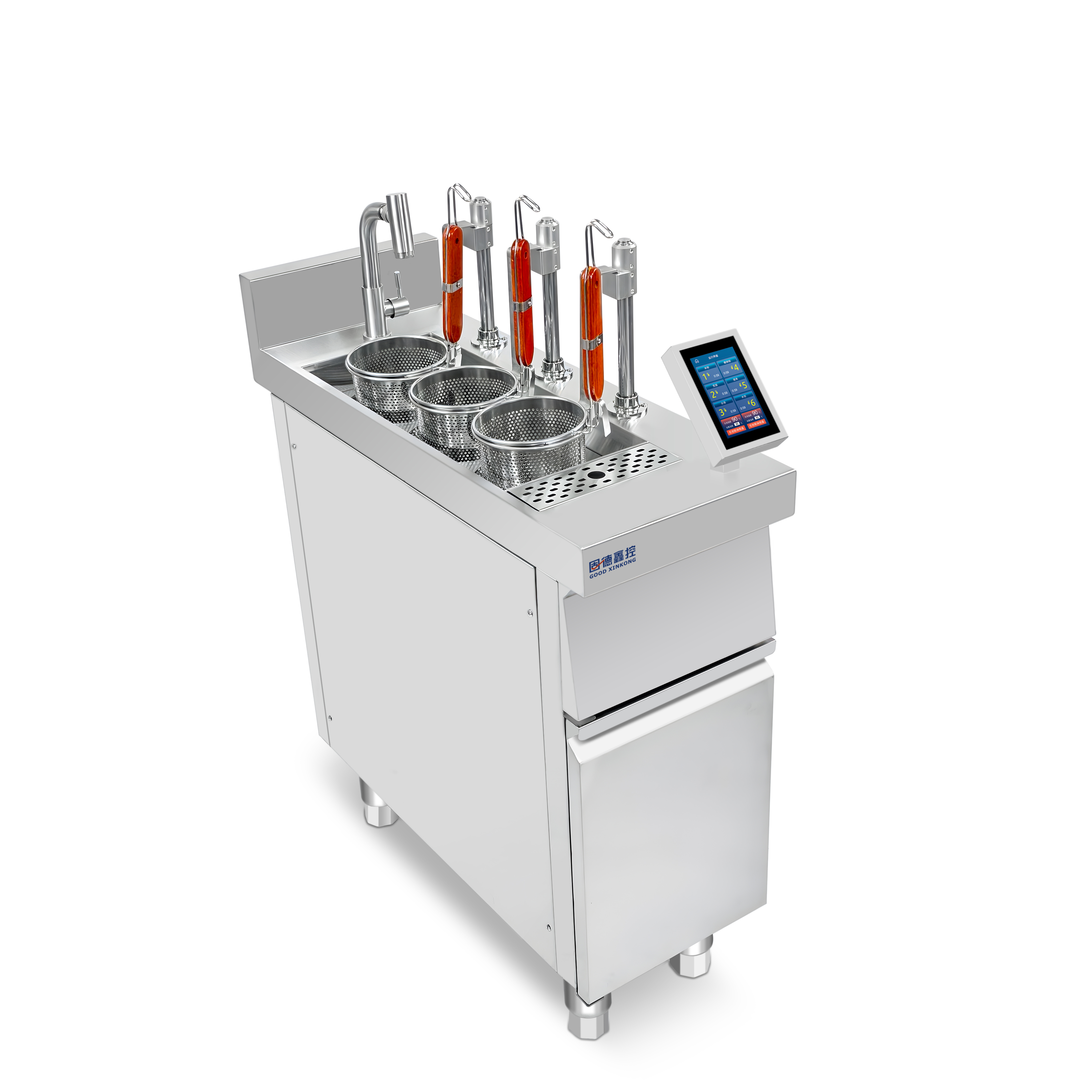 数云三头升降煮面炉