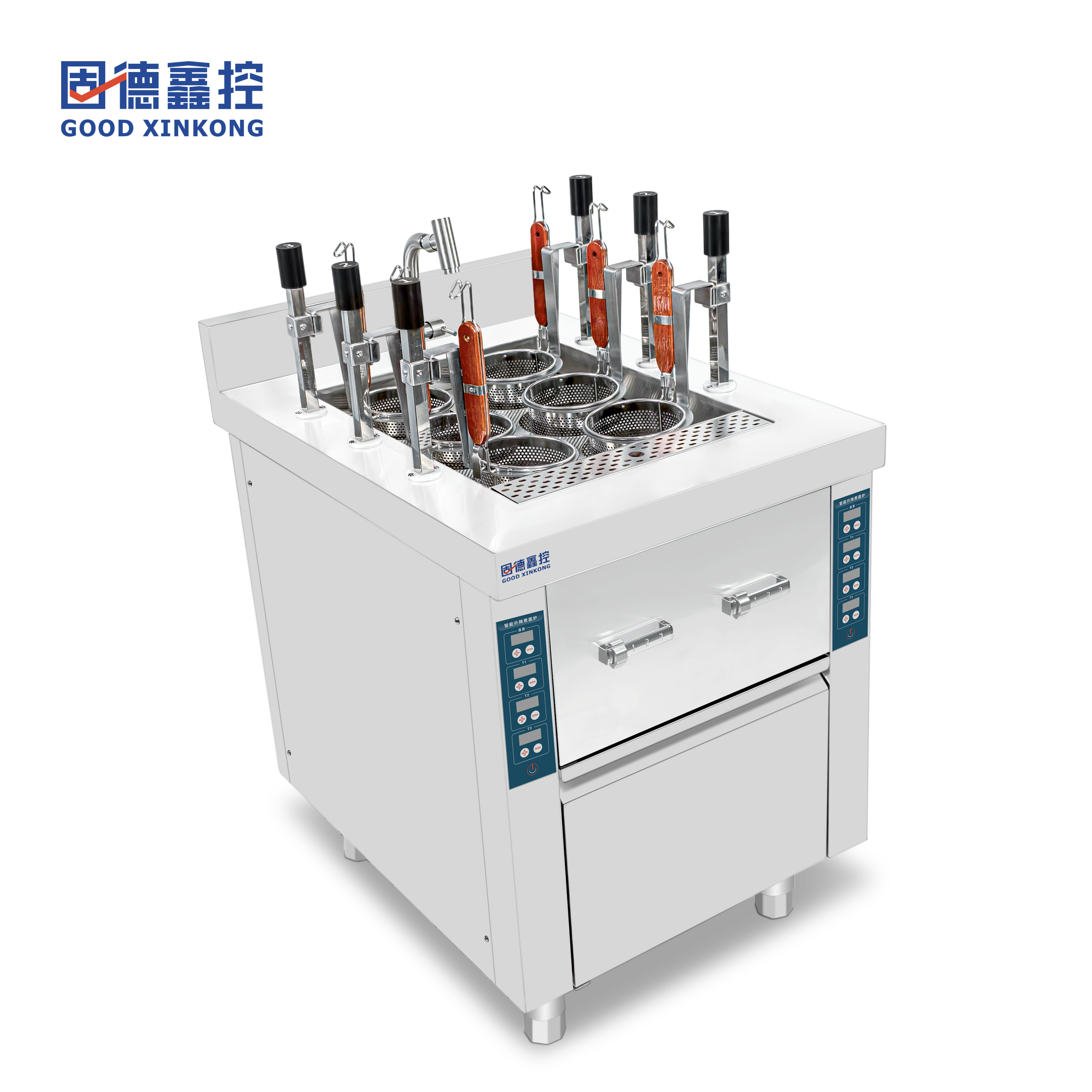 数控电热六头自动升降煮面炉