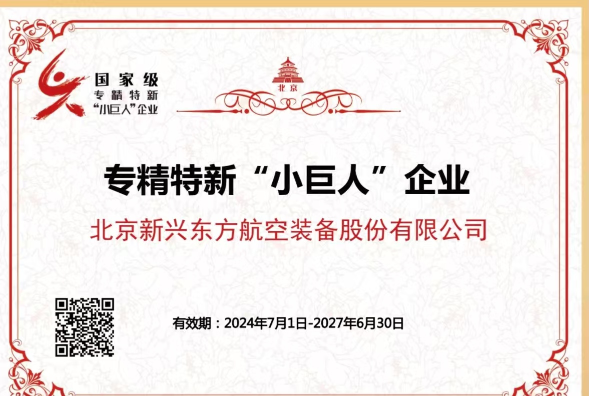 荣耀加冕—新兴装备荣膺第六批专精特新“小巨人”企业称号