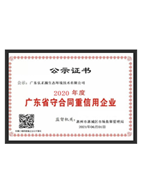 守合同重信用企业证书