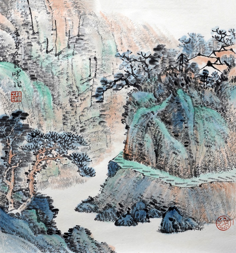山居圖 48x45