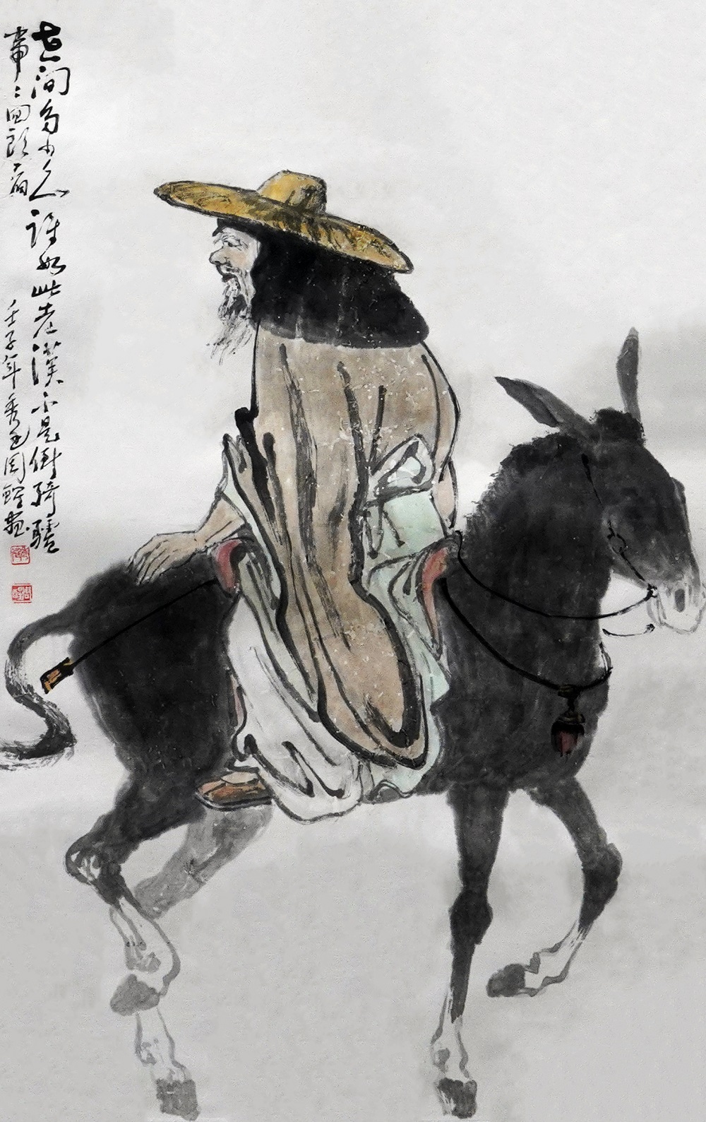 002 周秀廷 騎驢逸興 42x67