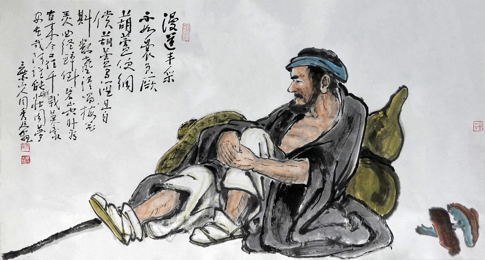016 周秀廷 醉卧华山 50x103