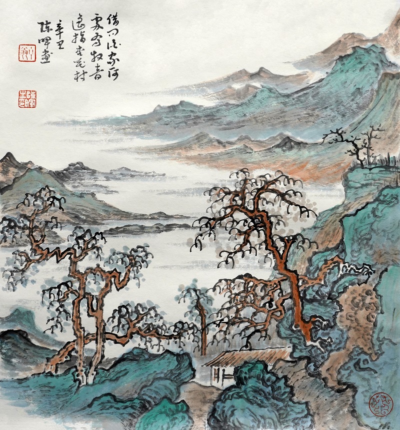 牧童遙指杏花村 48x45