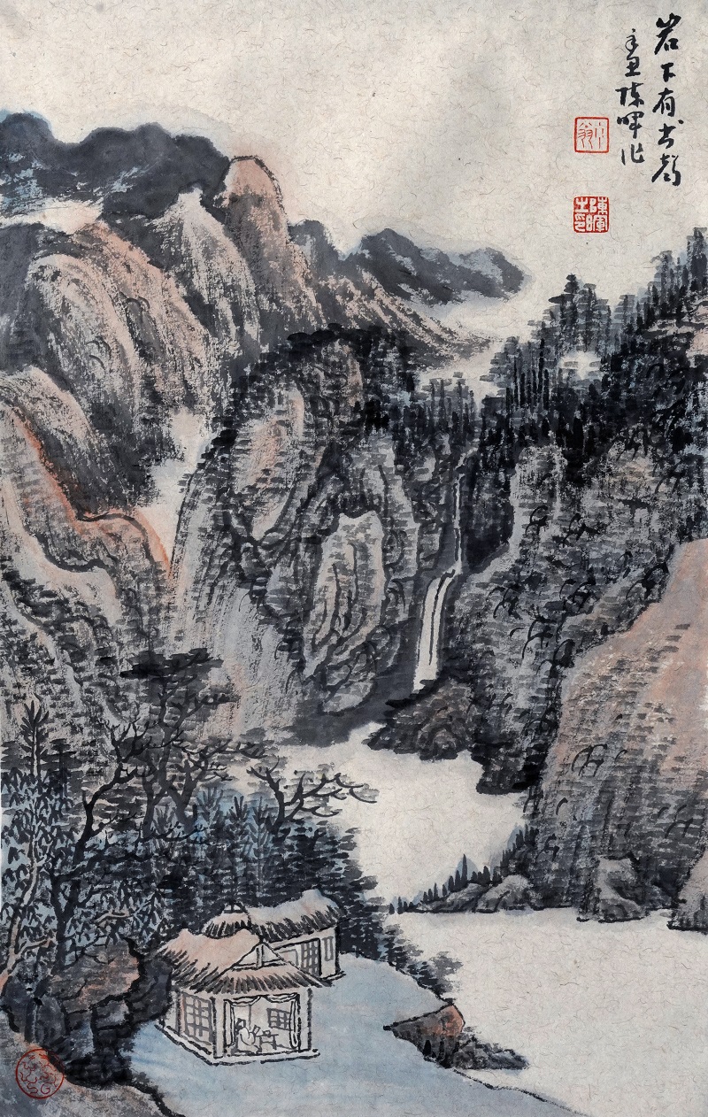 巖下有書聲 40x62