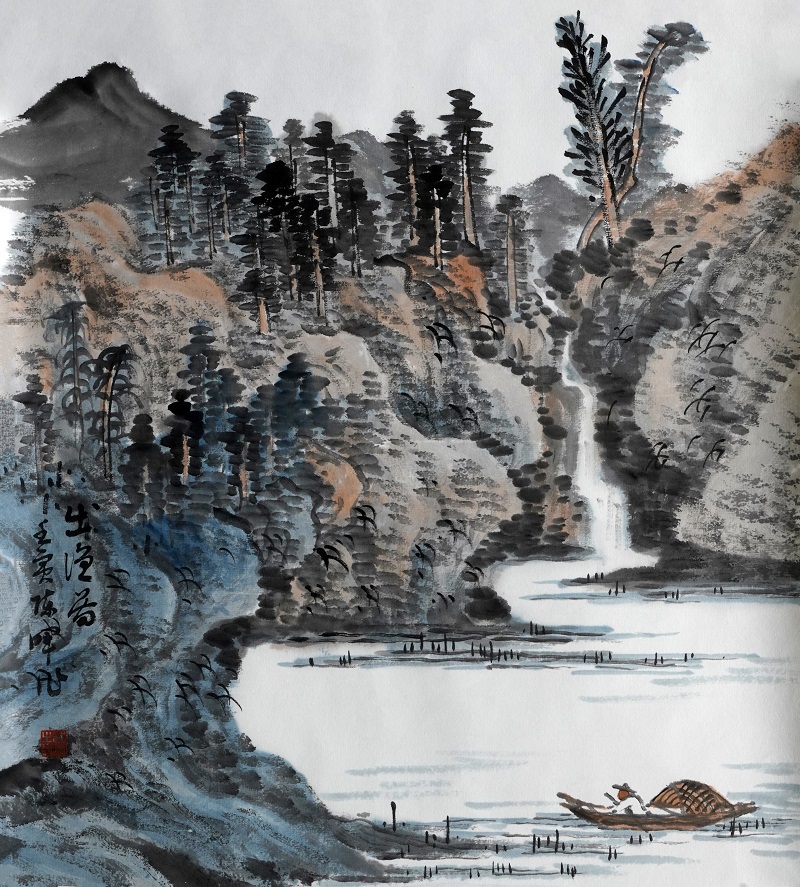 出漁圖 48x45