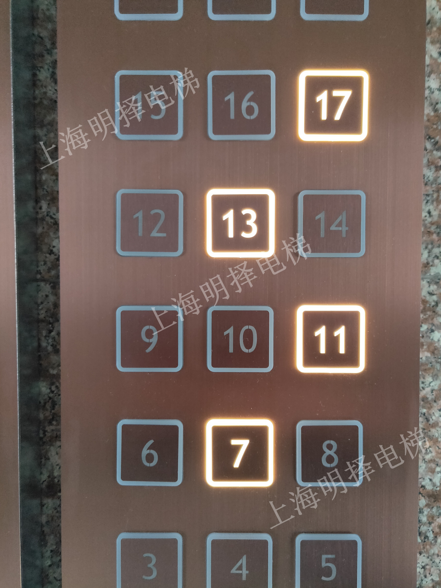 电梯一体式操纵箱|酒店电梯 |中英文标识MZC-323