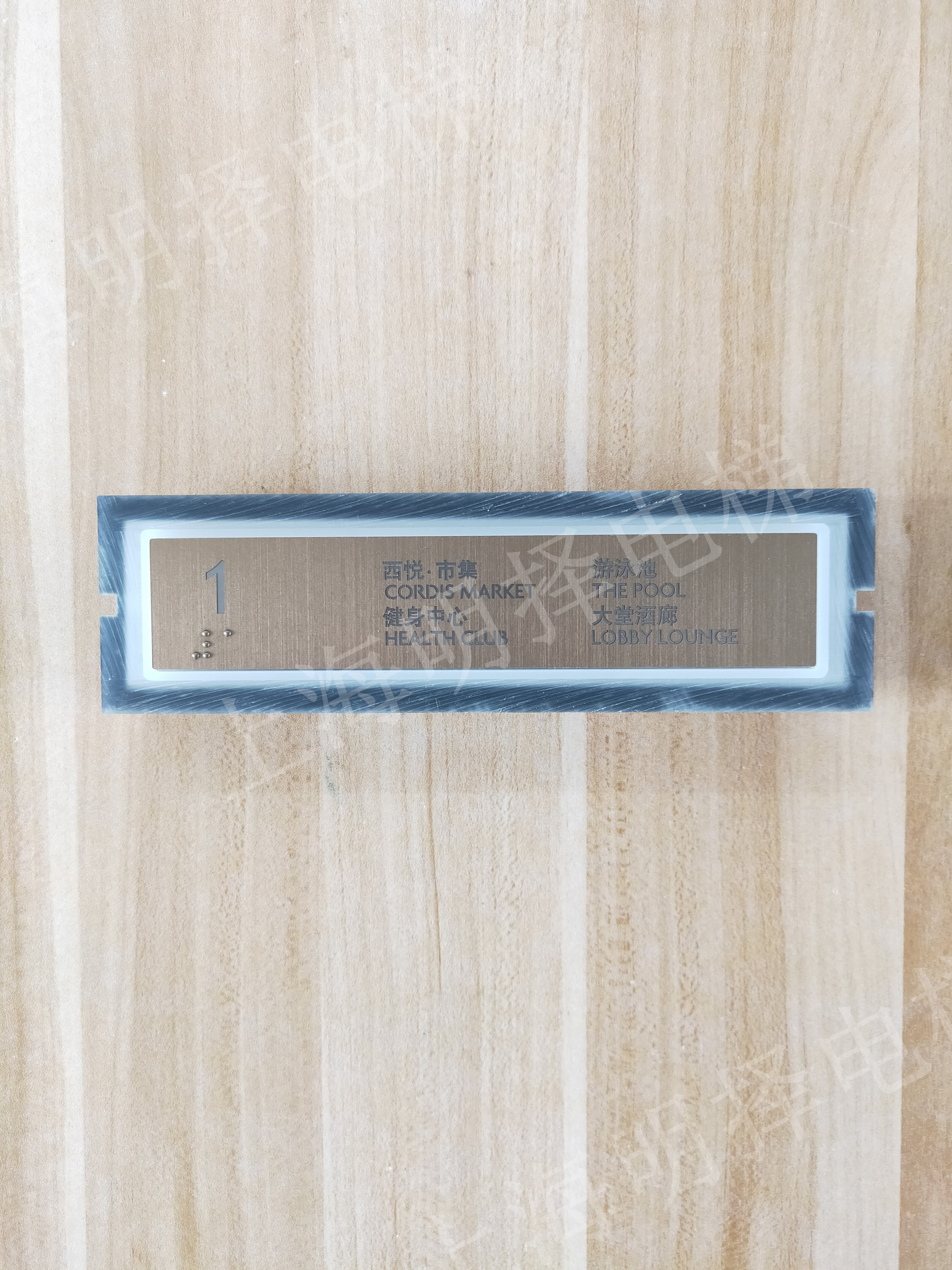 定制酒店电梯盲文按钮|中英文字发光电梯按键MZA-556