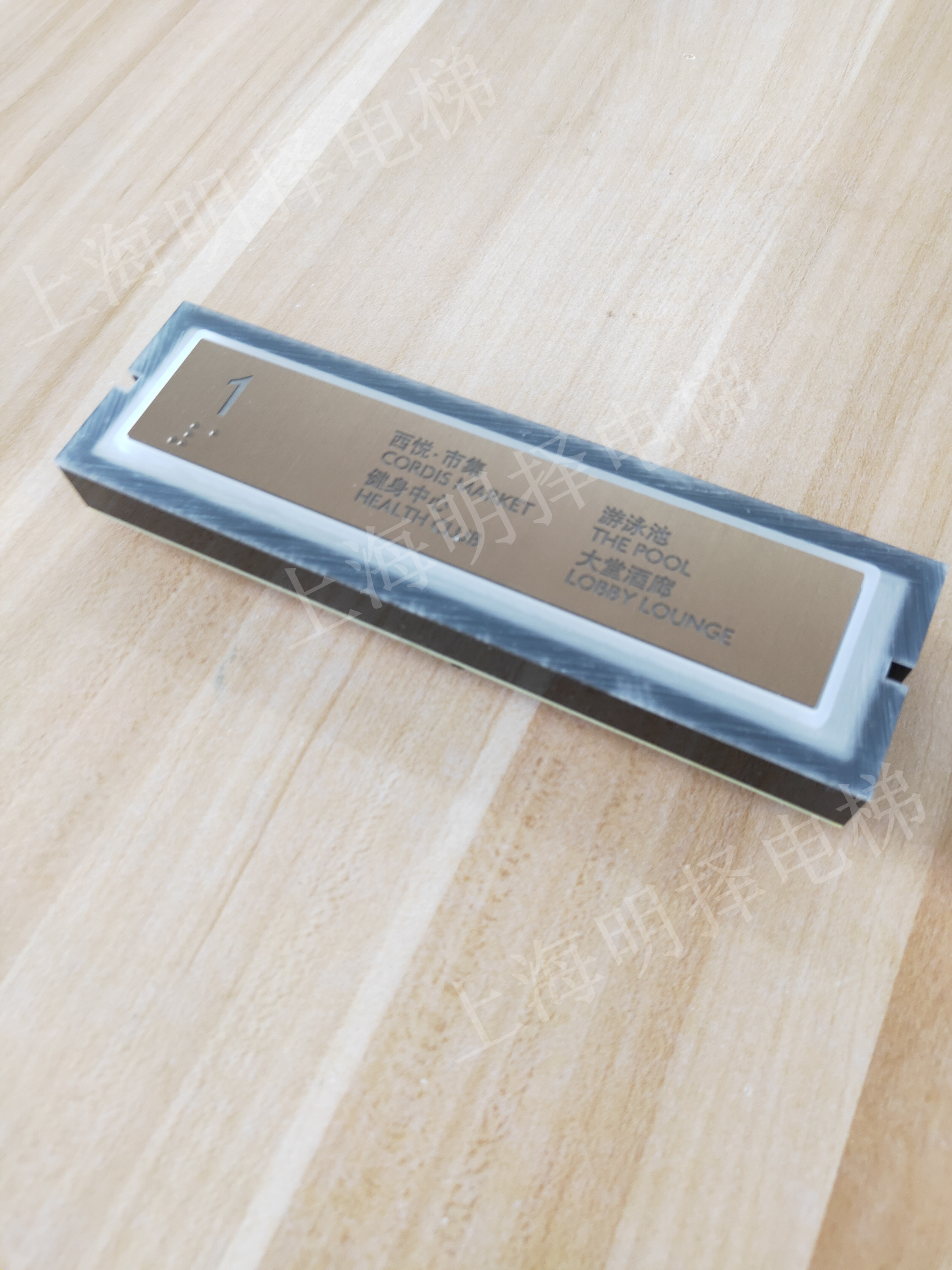 定制酒店电梯盲文按钮|中英文字发光电梯按键MZA-556