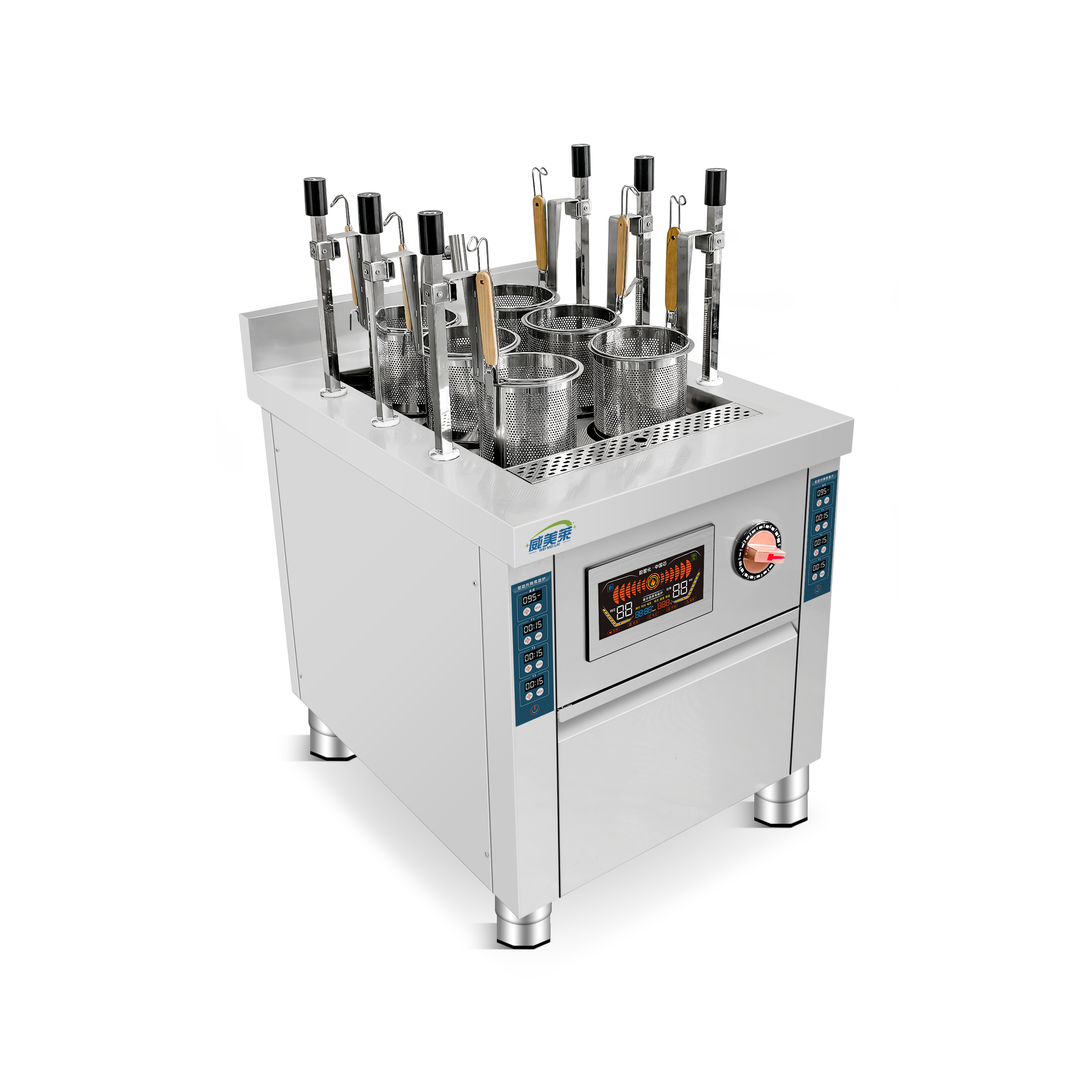 六头升降煮面炉数控电磁款